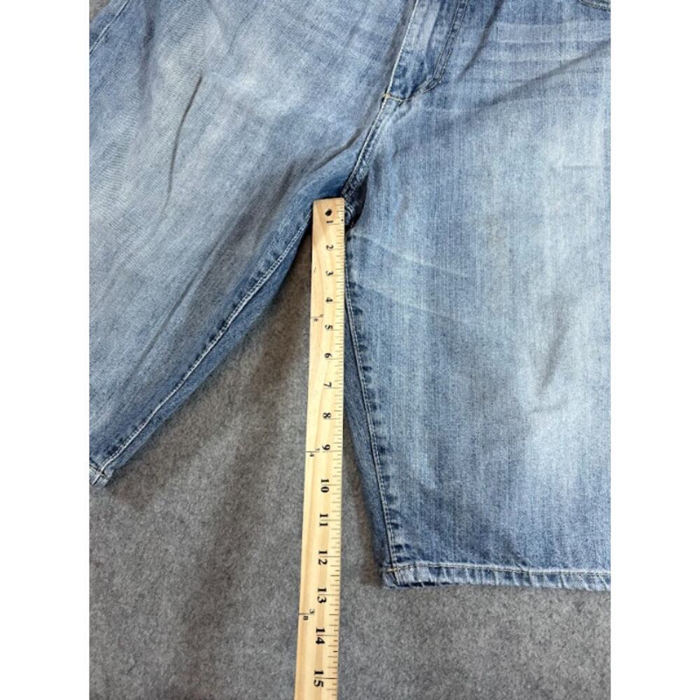 VTG Y2K Sean John Jorts Shorts Mens 38 Blue Light Wash Wide Leg Skater Hip Hop - Picture 9 of 10